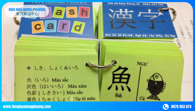 cách học tiếng Nhật hiệu quả bằng flascard