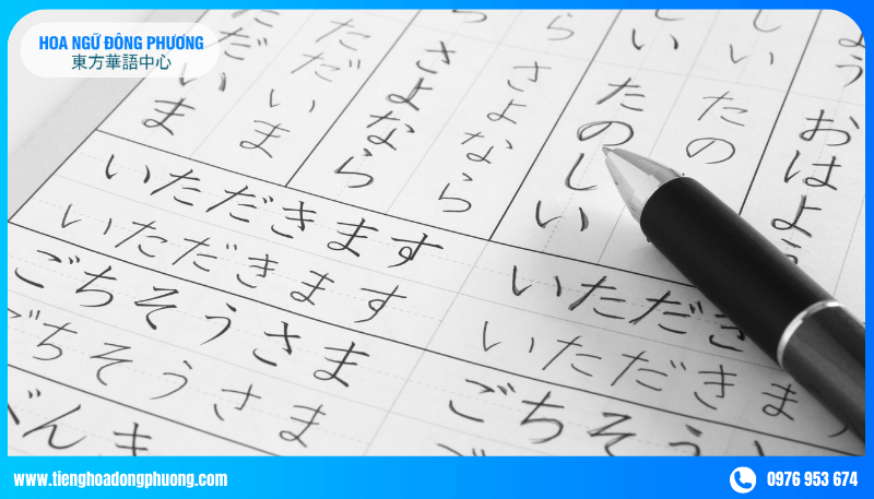 viết đúng trật tự bảng chữ cái tiếng Nhật
