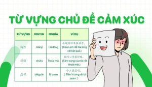 từ vựng tiếng Trung chủ đề cảm xúc